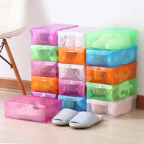 Transparent shoe box drawer type Box box for shoes shoes storage box plastic shoe cabinet leather shoe box single