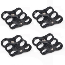 Diving butterfly clip double head butterfly clip lamp arm clip aluminium alloy butterfly clip ball head clip 4 suits