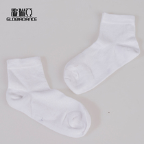 Gruiya female childrens dance uniform Latin modern dance Joker elastic practice performance competition small white socks 6026