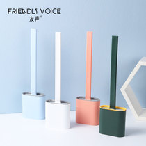 Silicone toilet brush toilet cleaning no dead corner washing toilet artifact Creative Wall Wall soft brush household