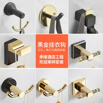 Square with round light and luxurious black gold brass simplified about single crochet hat book room wall wall-mounted living-room bathroom hook