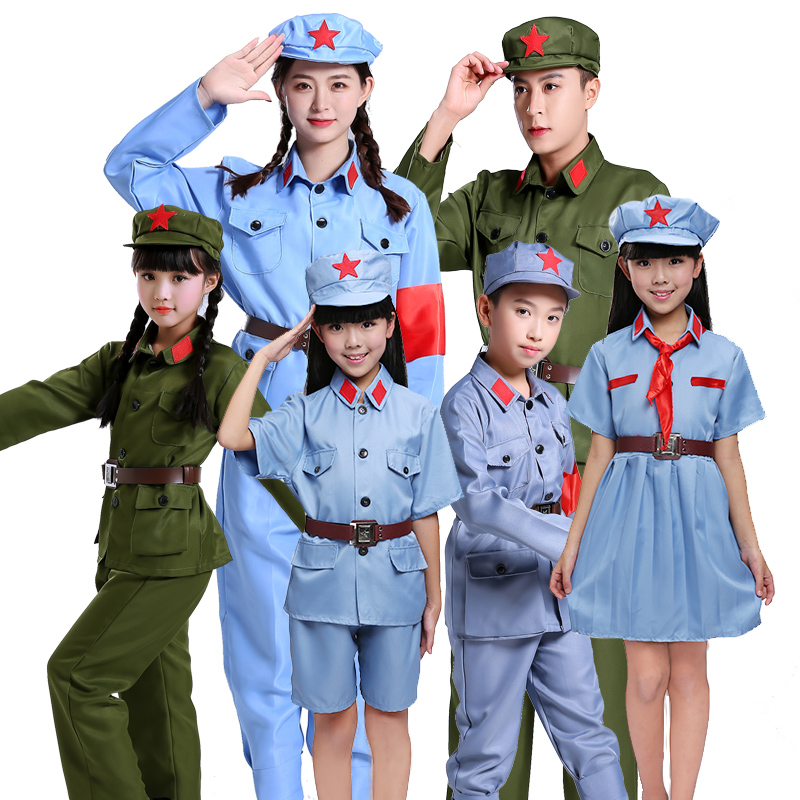 小红军衣服儿童演出服装小八路军红卫兵新四军解放红星闪闪表演服