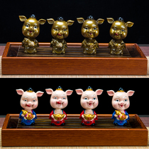 Kung Fu tea set accessories color changing pig tea pet Zucai Nafu painted cute pig tea table boutique ornaments tea play