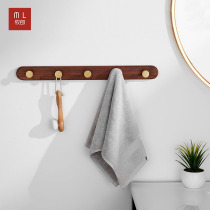 Clothes hook Punch-free Walnut wall-mounted bedroom clothes wall Mu Lang Nordic clothes hook creative door rear hook