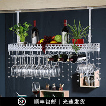 Household wine glass rack upside down bar wine rack Creative wine glass rack European hanging wine rack Goblet rack