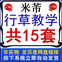 Mi-Fu video teaching writing brush rice body line book video combined line grass calligraphy beginology introductory lecture video full-set