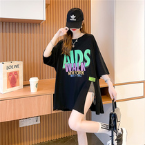 Pregnant woman out of summer suit fashion net red pregnant woman loose suit loose leisure mom short sleeve shirt t-shirt girl