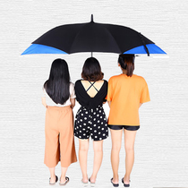 Double Umbrella Mens Ins Wind Size Long Handle Umbrella Manual Minimalist Golf Umbrella Men Sunny and Womens Automatic