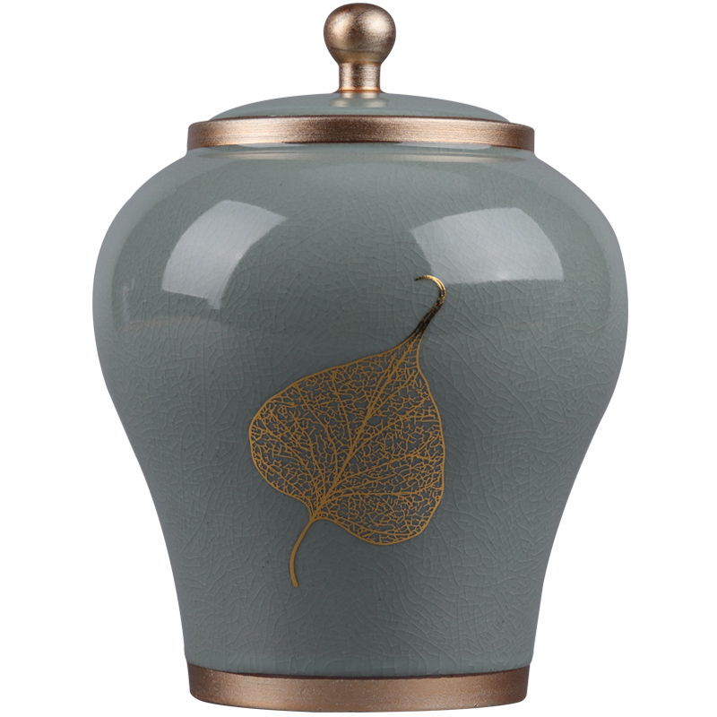 Elder brother up with large caddy fixings ceramic POTS of household seal pot half jins to tea packing box can customize logo