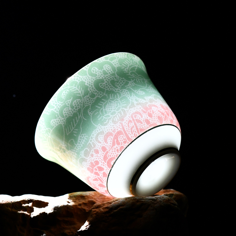 Ceramic cups checking sample tea cup individual CPU master cup single CPU device gold colored enamel cups