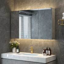 Backlit smart mirror cabinet Bathroom cabinet Bathroom mirror storage storage toilet Wall-mounted mirror with light with shelf