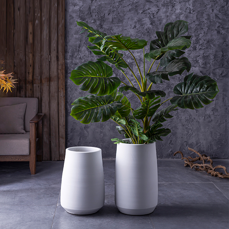 Nordic I and contracted land, green plant pot interior decoration the plants of large diameter three - piece ceramic vases, furnishing articles