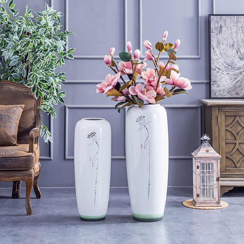 Modern new Chinese style ceramic vase of large sitting room household soft adornment TV ark, flower arranging hotel villa furnishing articles