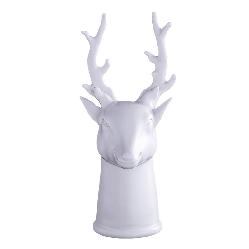 Nordic art ceramic furnishing articles creative wine decoration simple porch deer head decoration display ark, household soft outfit