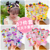 Net Red children hairclip 2021 new little girl hair card does not hurt hair girl cute clip summer hair accessories