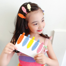 No trace hairclip female children Korean Net red sweet hair card bbclip clip clip broken hair girl candy color clip headdress woman
