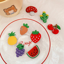 Summer fruit broken hair stickers children Velcro Girls cute magic stickers headdress little girl broken hair artifact Net Red