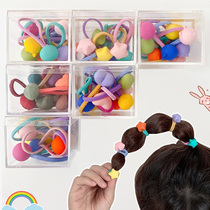 Childrens rubber band does not hurt hair baby tie hair rope head decorative Net Red Girl Hairband little girl cute head rope rubber ring