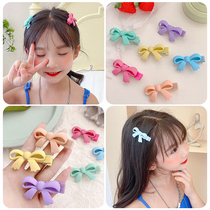 Candy color children hairclip does not hurt hair girl bow headgear baby side hair broken hairclip Princess headdress