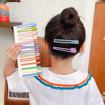 Color hairpin female children Korean Net red candy color hairclip Summer Girl broken hairclip edge clip bbclip headdress