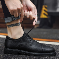 Leather Shoes 2022 Spring Casual Trends Small Leather Shoes Men Heightening breathable Inn Wind Business 100 hitch Young Fashion