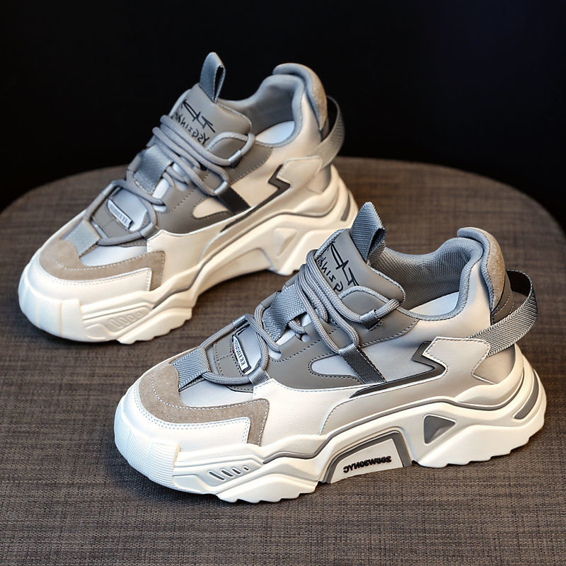 Old shoes female INS tide foot small 2022 new spring breathable hundred thick bottom increase casual sports shoes (20549:229418985:size:40;1627207:28334:sort by color:grey)