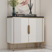 Light luxury closure cabinet modern minimal corridor at the end of marble table inward to wall decoration of small masonry table