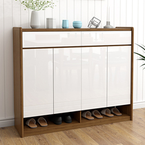 Nordic shoe cabinet solid wood home foyer simple modern porch cabinet large capacity lockers multifunctional door shoe cabinet