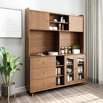 Solid wood sideboard simple modern living room tea cabinet restaurant locker household wine cabinet multifunctional kitchen cupboard