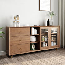 Solid wood sideboard modern minimalist wine cabinet tea cabinet restaurant large capacity locker home kitchen cupboard cabinet Cabinet