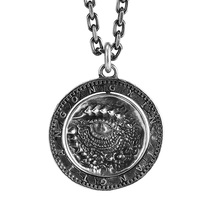 925 sterling silver original design longan pendant mens retro old fashioned mens personality handmade diy turnable necklace