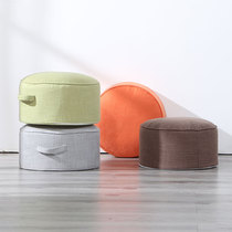 Cotton and linen tatami mat Household tea ceremony floor pier Removable washable fabric thickened round cushion futon