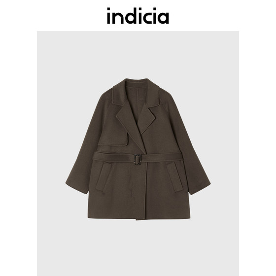 Indicia wool coffee color short woolen coat double -sided woolen coat winter marking women's clothing women
Indicia wool coffee color short woolen coat double -sided woolen coat winter marking women's clothing women