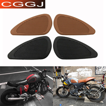 Motorcycle Retro Thickened Fuel Tank Sticker Longjia V Coffee 250 Apulia CR150 Fuel Tank Sticker Rubber Protective Sticker