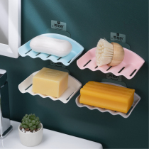 Punch-free soap box creative toilet drain bathroom rack suction cup double soap holder wall hanging soap holder wall soap holder