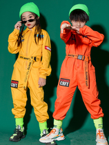 Hip-hop suit Boys Hip-hop Spring Festival Gala Catwalk one-piece clothing Childrens catwalk clothing Girls jazz dance performance clothing