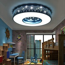 Childrens room Boy lights Ceiling lights led simple lights Room girls warm bedroom lamps Stars round princess
