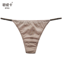 women's autumn and winter turtleneck thin mulberry silk thong sexy lace seamless low waist translucent shorts