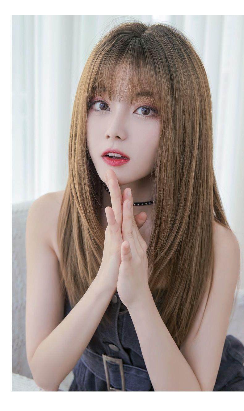 整顶假发套女中长发逼真自然全头套长卷发空气刘海假发全头女搞笑