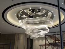 Set Making Hotel Chandelia Banquet Hall Engineering Watercrystal Light Clubhouse Sale of the salon lobby Large floating with crystal lamp