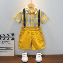 Boy gown child presenter grabbing Zhou Performance suit Baby walking show suit birthday Flower Girl Inn Wind performance out of suit