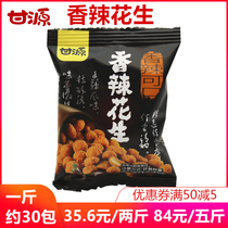 Ganyuan Savory Spicy peanuts Delicious Flavor with Peanut Snacks Lower Wine Stir-fry Independent Small Packaging Casual Terme