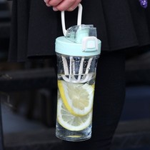 Plastic Rocking Cup Cup Large Capacity Sports Kettle Creative Leakproof Portable with Handcup Space Cup