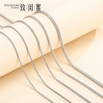 Sterling silver womens necklace Chopin chain without pendant 18k color gold clavicle chain 2021 new trendy sweater chain snake bone chain