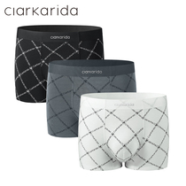 Clarkarida Mens Underwear Mens Gift Boxed Mordell Ice Silk Breathable Boxers Traceless Boxers