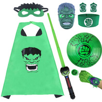 Halloween childrens performance costumes Kindergarten cloak launcher Boy shield luminous mask performance clothes