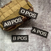 Tactical Blood Type Magic Sticker Badge Reflective Blood Type Stick Laser Cut Backpack Patch Arm Badge Accepting Custom