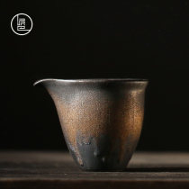 Clay Pai People Handmade White Gold Coarse Pottery Fair Cup Filter Tea Sea Day Style Home Ceramic Sub-Tea Instrumental Retro Uniform Cup