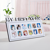 Childrens creative custom photo frame set up photos 12 months full moon photos Year-old photos Commemorative photo album frame wash photos