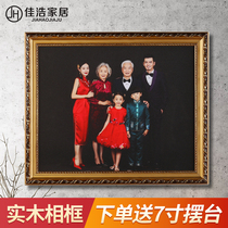 Solid wood photo frame wedding photos enlarge wall-mounted wash photos do into the photo frame 16 family photos 18 to map custom 24 inch 30